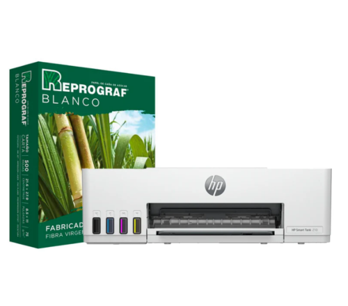 Impresora HP Smart Tank 210 Wifi Smart + Resma de Papel