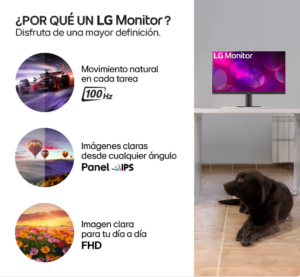 Monitor LG 25MS550 FHD 25" 100Hz altavoces altura ajustable