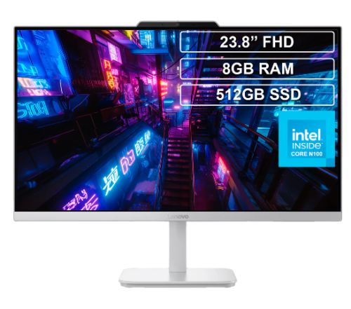 Todo en Uno AIO Lenovo A100 Celeron N100 8GB 512GB FHD 23.8